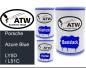 Preview: Porsche, Azure Blue, LY5D / L51C: 500ml Lackdose + 500ml Klarlack + 250ml Härter - Set, von ATW Autoteile West.